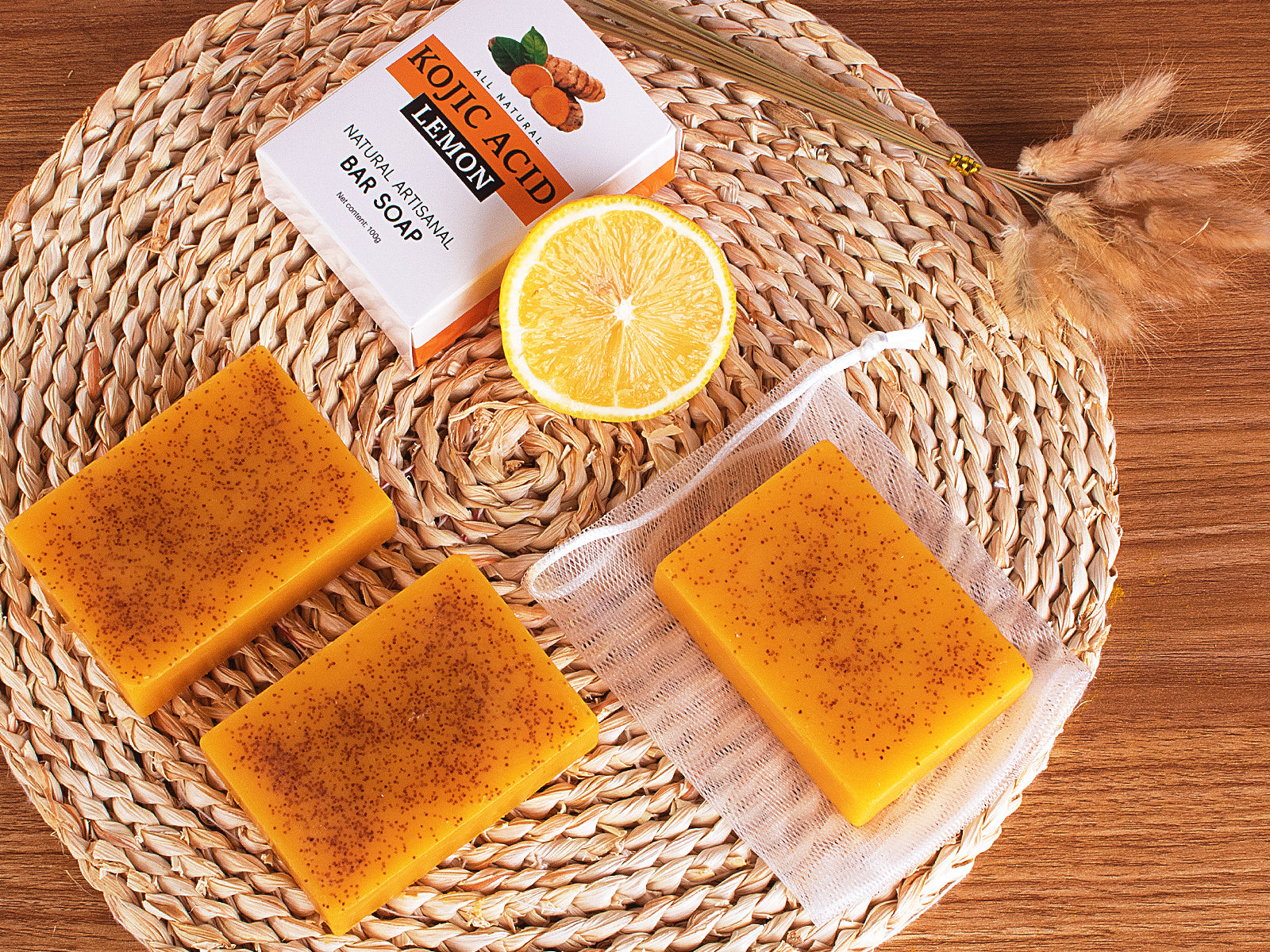 3 Pieces Kojic Acid & Lemon Brightening Soap