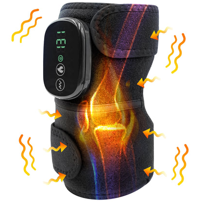 Smart Heated Knee Massager | Cordless Vibration & Heat Therapy Display