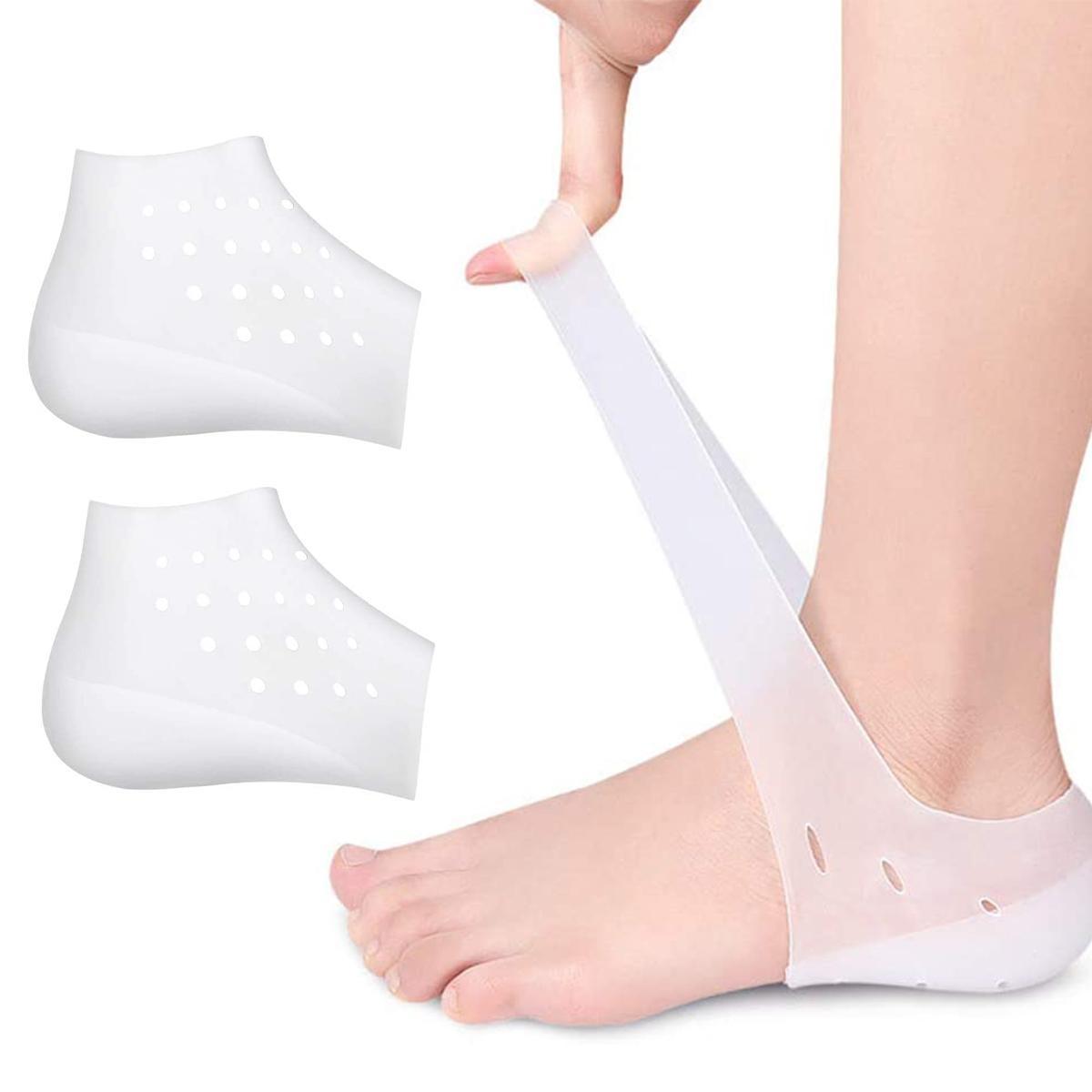 Ultra-Elastic Silicone Heel Protectors | Plantar Fasciitis & Cracked Heel Relief