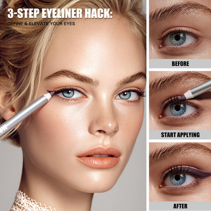 W3W Longwear Waterproof Eyeliner Pencil - Smooth Application, Smudge-Proof Brown (0.07 oz)