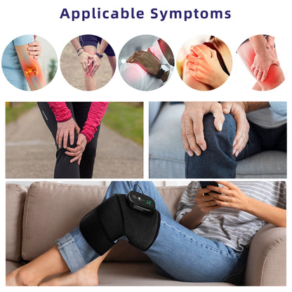 Smart Heated Knee Massager | Cordless Vibration & Heat Therapy Display