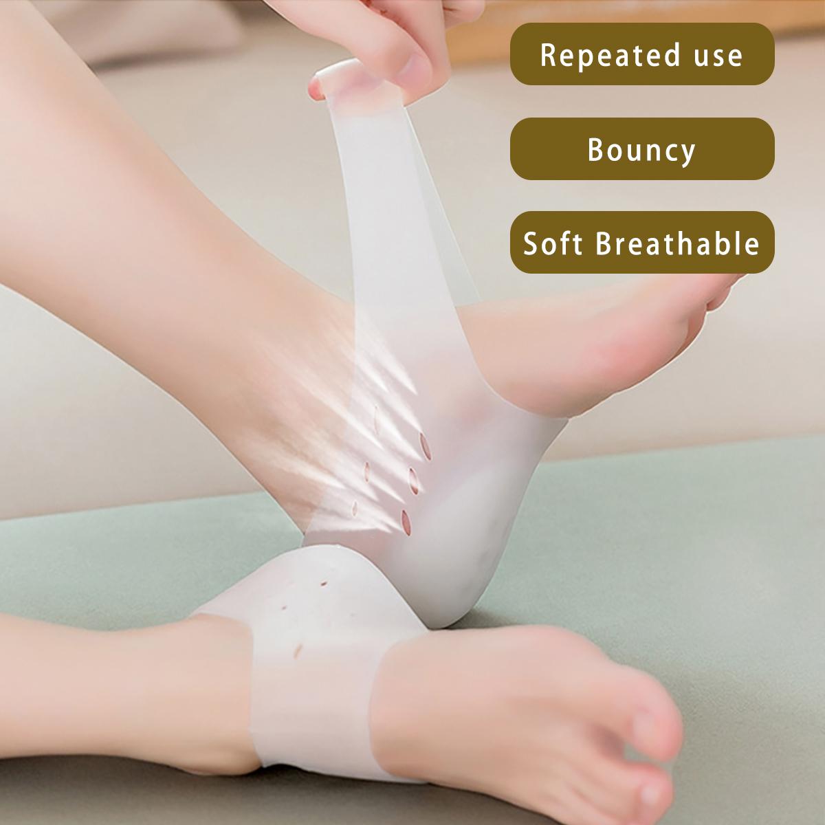 Ultra-Elastic Silicone Heel Protectors | Plantar Fasciitis & Cracked Heel Relief