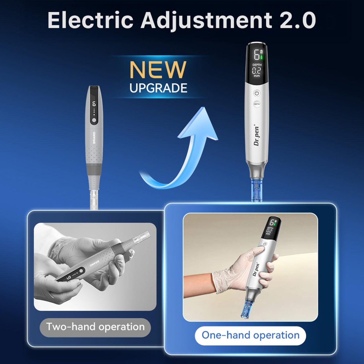 Dr. pen M9 Professional Microneedling Pen - Smart Chip Cartridges, Electric Depth Adjustment, 6 Speeds