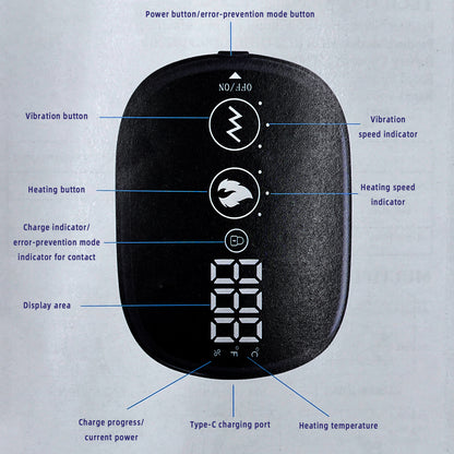 Smart Heated Knee Massager | Cordless Vibration & Heat Therapy Display