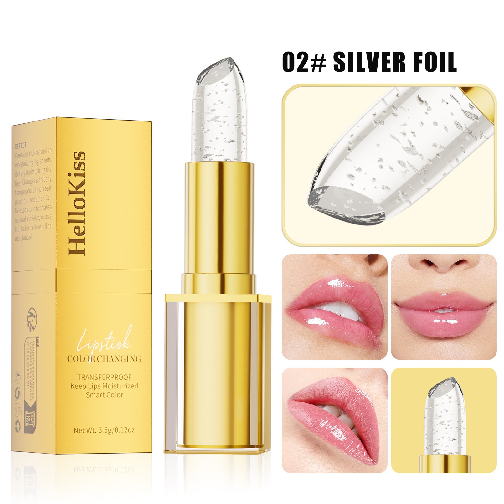HelloKiss Custom Glow Lip Balm Temperature Color-Changing Lipstick