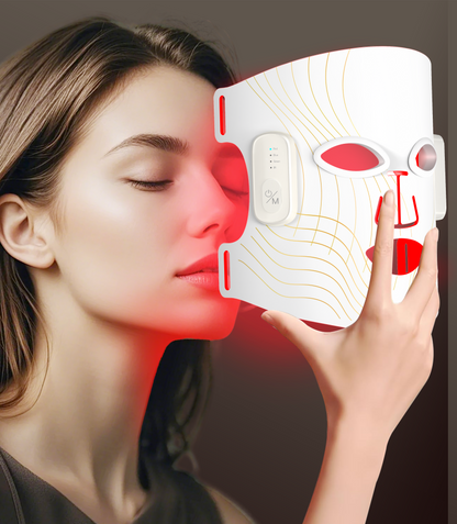Flexible LED Light Therapy Face Mask - 4-in-1 Red, Blue, Green & Near-Infrared (IR) Anti-Aging Treatment